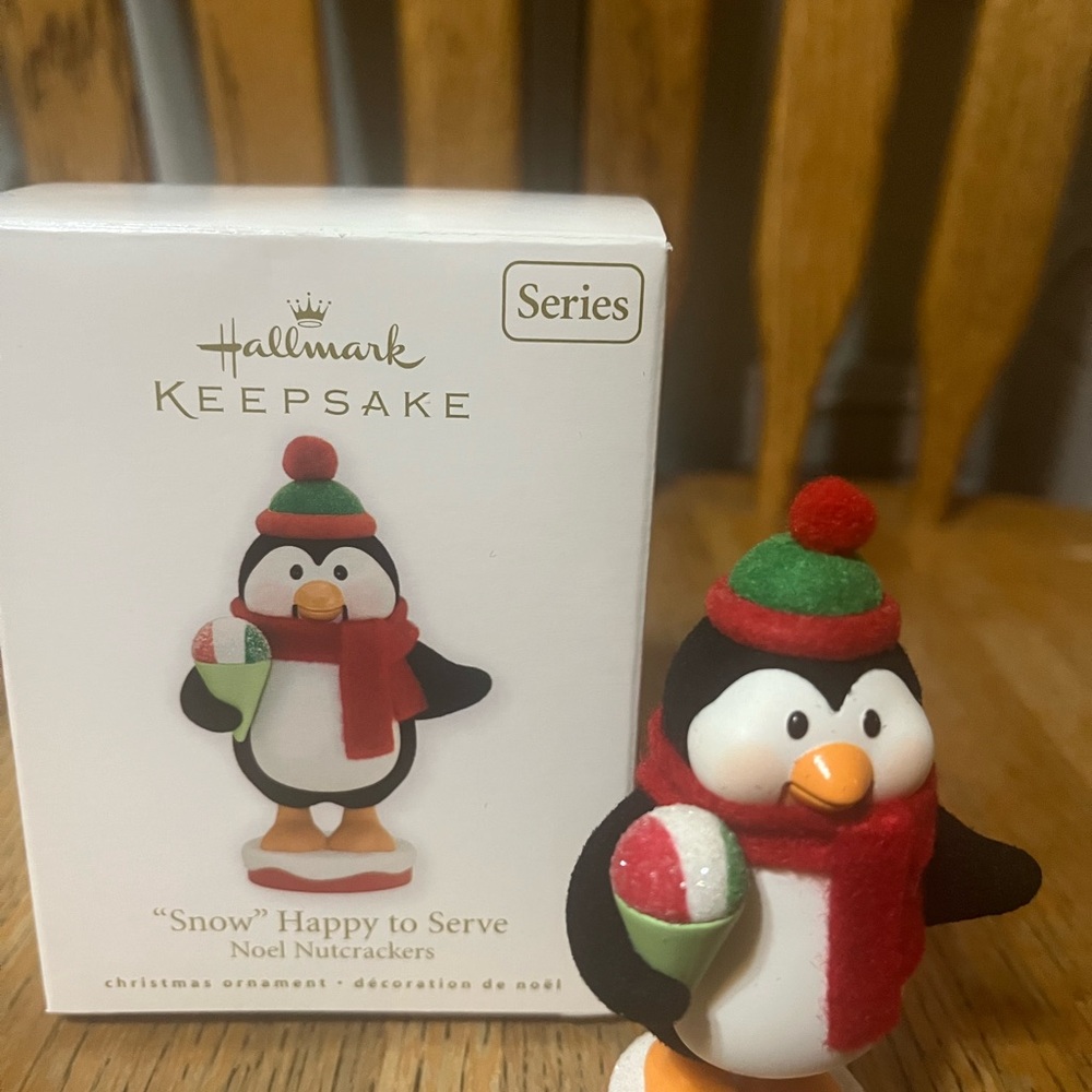 Hallmark Keepsake Penguin Ornament “ Snow ❄️ Happy to Serve”